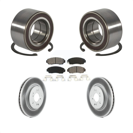 Wheel Bearing Coated Disc Brake Rotor And Pad Front Kit For Honda CR-V Acura RDX