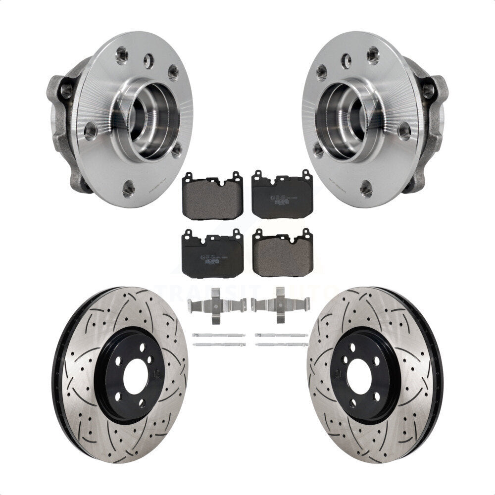 Hub Bearing Coat Drill Slot Brake Rotor Pad Front Kit For Mini Cooper Countryman