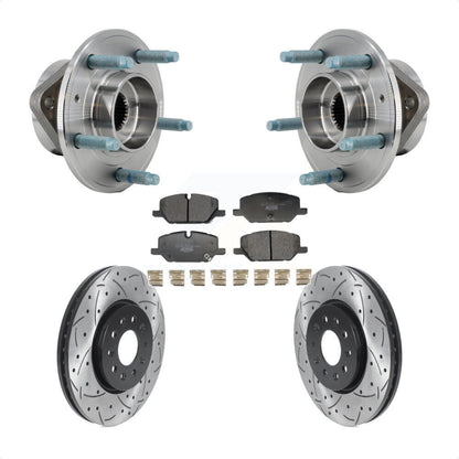 Hub Bearing Coat Drill Slot Brake Rotor Pads Front Kit For Chevrolet Equinox GMC