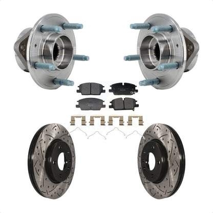 Hub Bearing Coat Drill Slot Brake Rotor Pads Front Kit For Chevrolet Equinox GMC