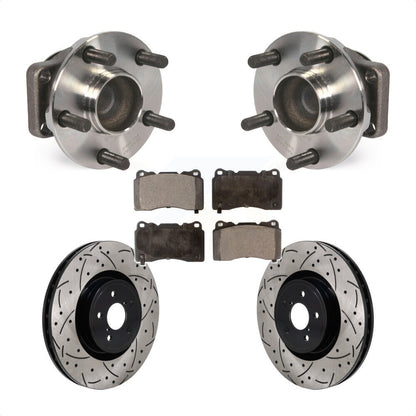 Hub Bearing Coated Drill Slot Brake Rotor Pad Front Kit For Subaru BRZ Toyota 86