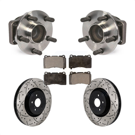 Hub Bearing Coated Drill Slot Brake Rotor Pad Front Kit For Subaru BRZ Toyota 86