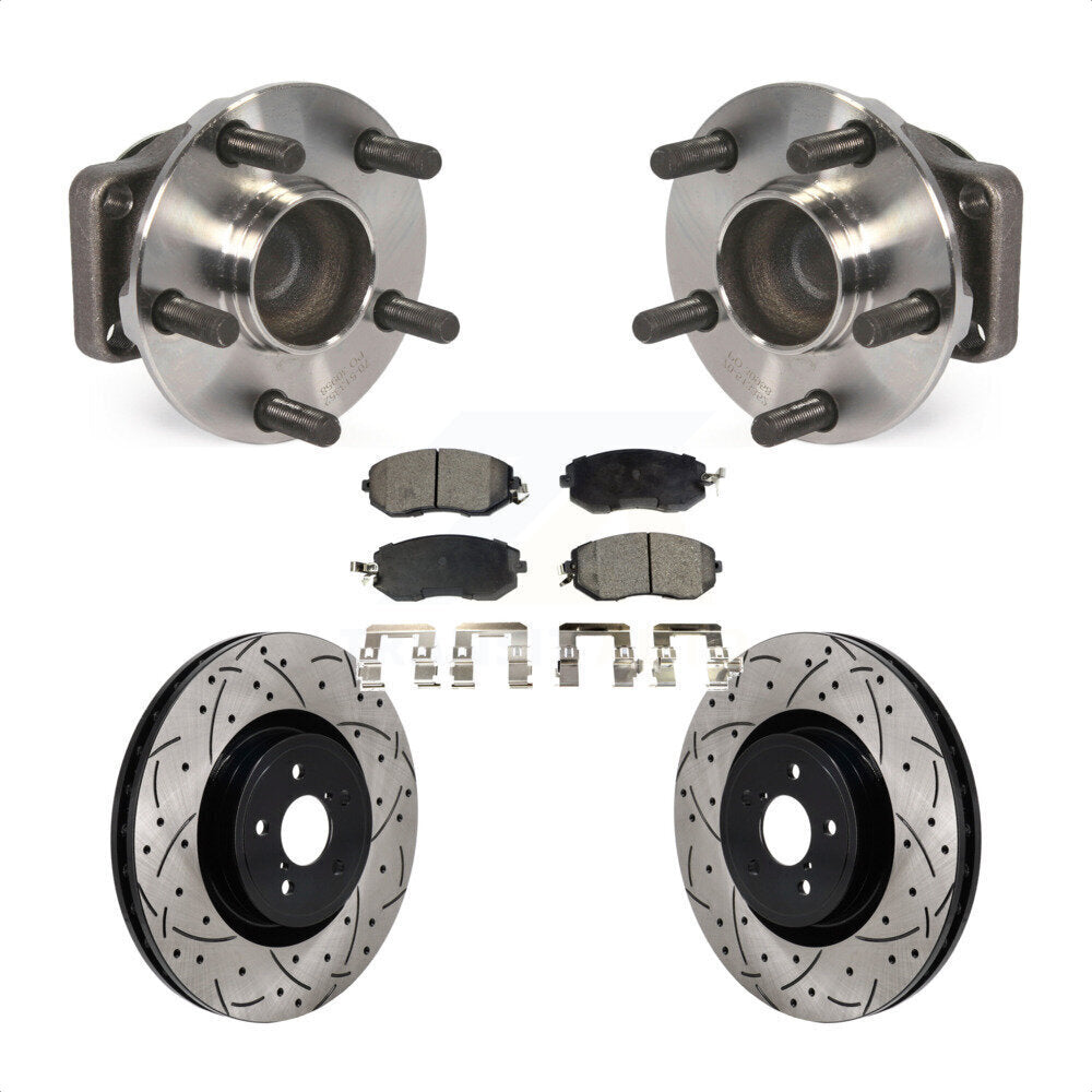Hub Bearing Coat Drill Slot Brake Rotor Pad Front Kit For 2019 Toyota 86 Base/GT