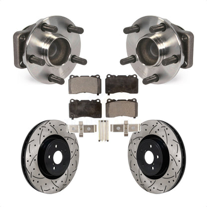 Hub Bearing Coated Drill Slot Brake Rotor Pad Front Kit For Subaru BRZ Toyota 86