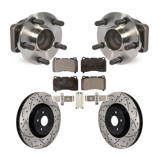 Hub Bearing Coated Drill Slot Brake Rotor Pad Front Kit For Subaru BRZ Toyota 86
