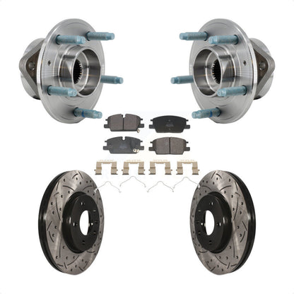 Hub Bearing Coat Drill Slot Brake Rotor Pads Front Kit For Chevrolet Equinox GMC