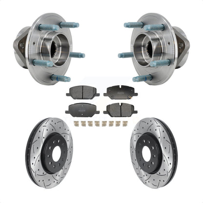 Hub Bearing Coat Drill Slot Brake Rotor Pads Front Kit For Chevrolet Equinox GMC