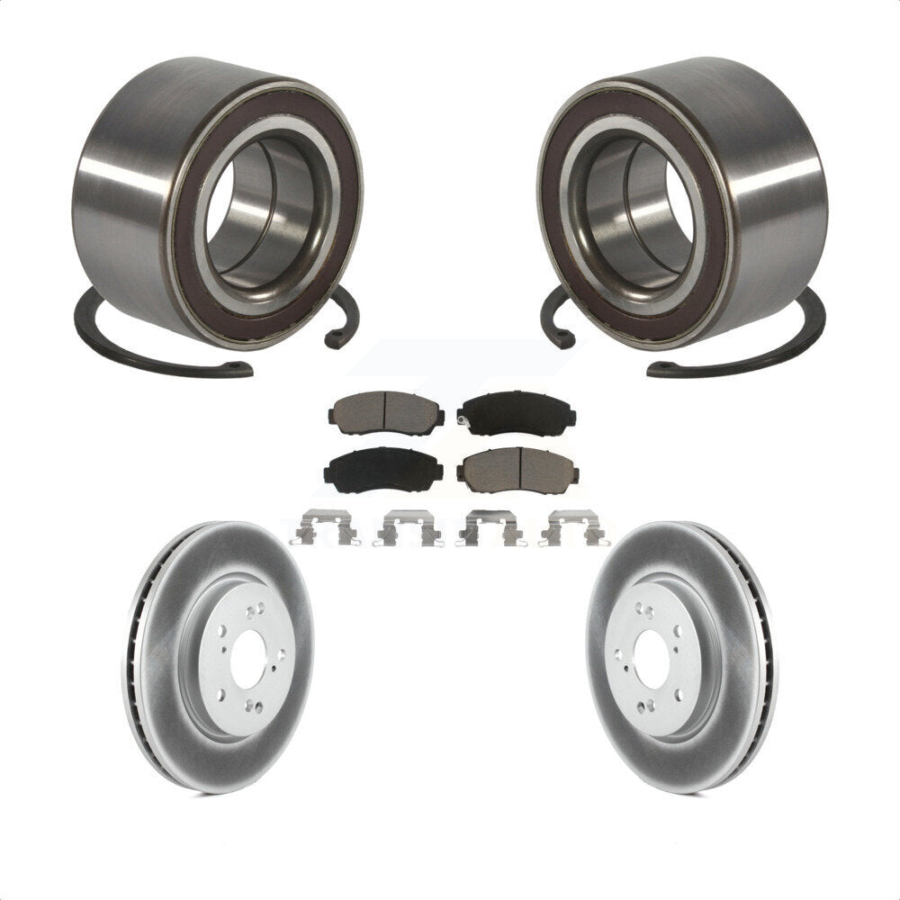 Wheel Bearing Coated Disc Brake Rotor And Pad Front Kit For Honda CR-V Acura RDX