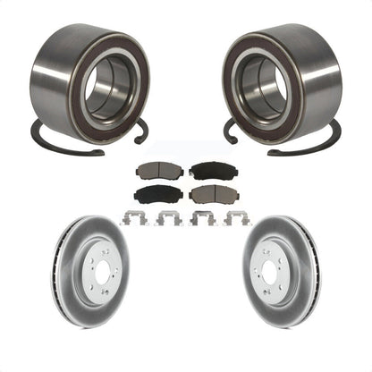 Wheel Bearing Coated Disc Brake Rotor And Pad Front Kit For Honda CR-V Acura RDX