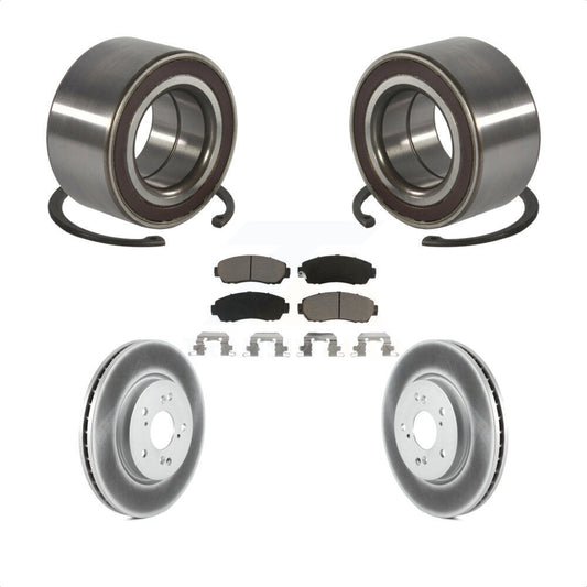 Wheel Bearing Coated Disc Brake Rotor And Pad Front Kit For Honda CR-V Acura RDX