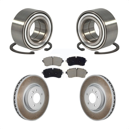 Wheel Bearing Coated Brake Rotor & Pads Front Kit For Land Rover Discovery Range
