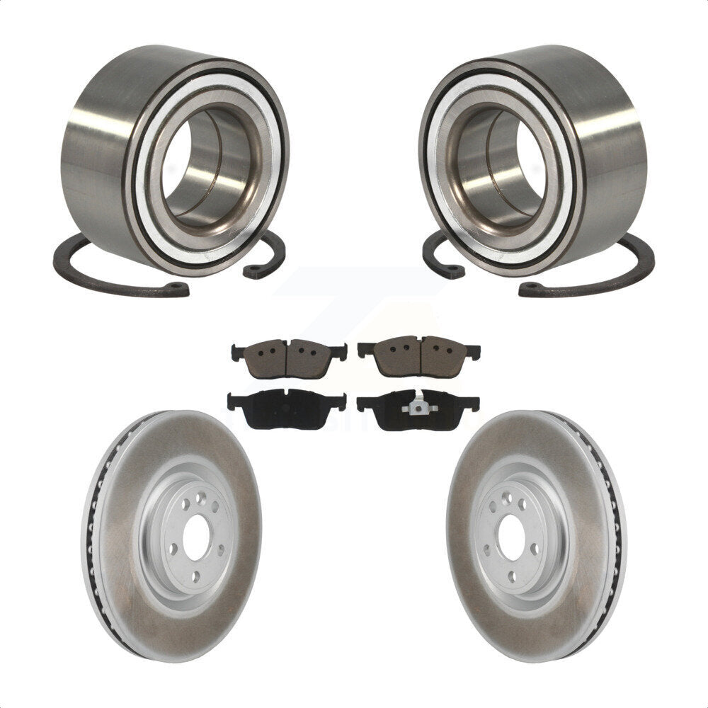 Wheel Bearing Coated Brake Rotor & Pads Front Kit For Land Rover Discovery Sport