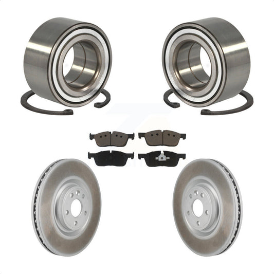 Wheel Bearing Coated Brake Rotor & Pads Front Kit For Land Rover Discovery Sport
