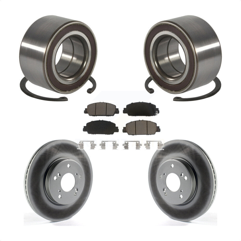 Wheel Bearing Coated Disc Brake Rotor And Pad Front Kit For 2016-2022 Honda HR-V