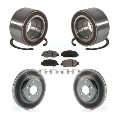 Wheel Bearing Coated Disc Brake Rotor And Pad Front Kit For 2016-2022 Honda HR-V