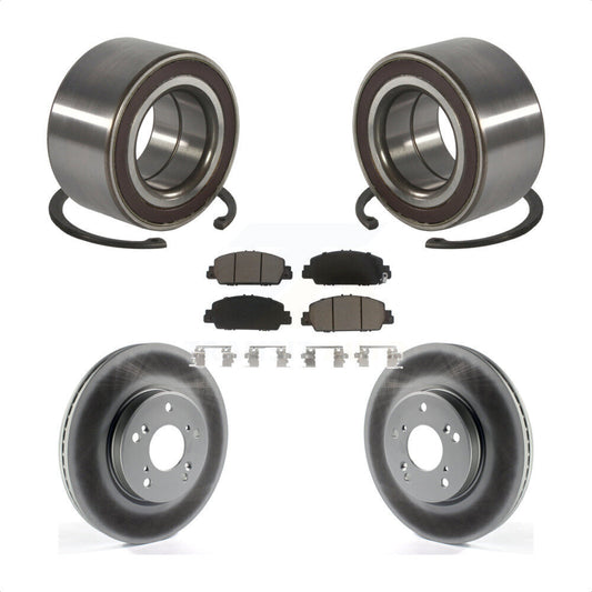 Wheel Bearing Coated Disc Brake Rotor And Pad Front Kit For 2016-2022 Honda HR-V