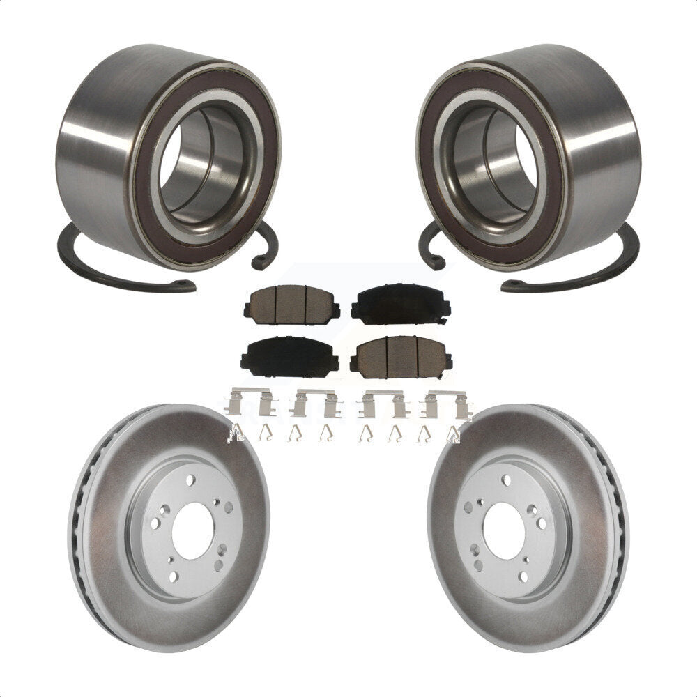 Wheel Bearing Coated Disc Brake Rotor Pads Front Kit For 2017-2021 Honda Clarity