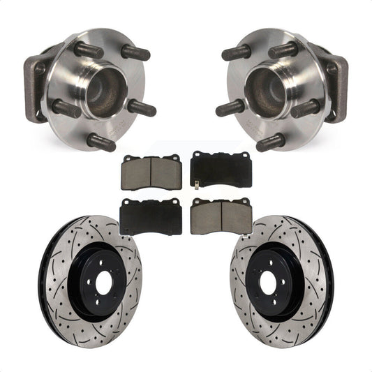 Hub Bearing Coated Drill Slot Brake Rotor Pad Front Kit For Subaru BRZ Toyota 86
