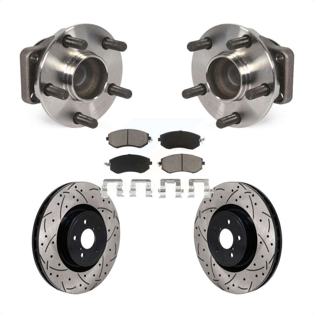 Hub Bearing Coat Drill Slot Brake Rotor Pad Front Kit For 2019 Toyota 86 Base/GT