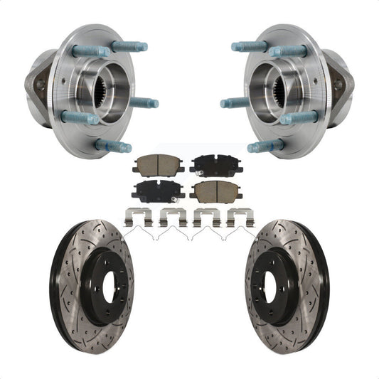 Hub Bearing Coat Drill Slot Brake Rotor Pads Front Kit For Chevrolet Equinox GMC