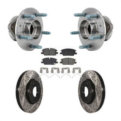 Hub Bearing Coat Drill Slot Brake Rotor Pads Front Kit For Chevrolet Equinox GMC