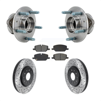 Hub Bearing Coat Drill Slot Brake Rotor Pads Front Kit For Chevrolet Equinox GMC