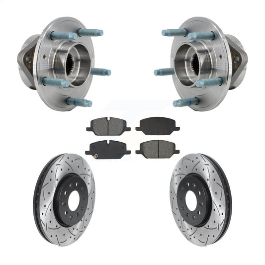 Hub Bearing Coat Drill Slot Brake Rotor Pads Front Kit For Chevrolet Equinox GMC