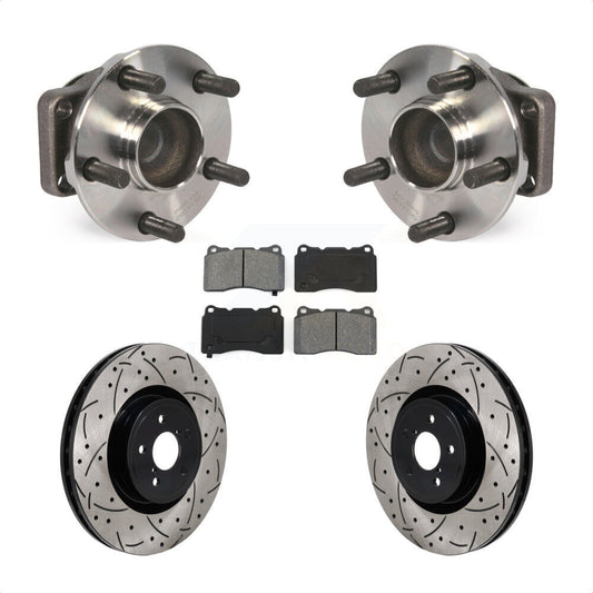 Hub Bearing Coated Drill Slot Brake Rotor Pad Front Kit For Subaru BRZ Toyota 86