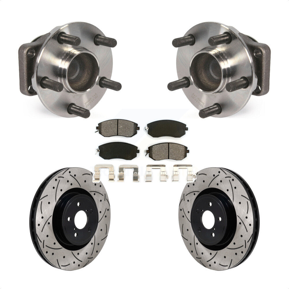 Hub Bearing Coat Drill Slot Brake Rotor Pad Front Kit For 2019 Toyota 86 Base/GT