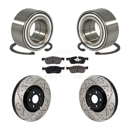 Wheel Bearing Coat Drill Slot Brake Rotor Pad Front Kit For Land Rover Discovery