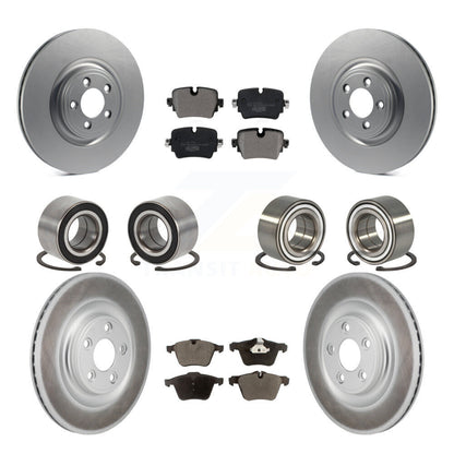Bearings Coated Disc Brake Rotors And Pads Front Rear Kit (10Pc) For Jaguar XJ