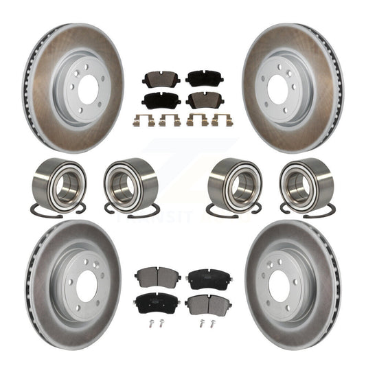Bearing Coated Brake Rotor & Pads Front Rear Kit (10Pc) For Land Rover Discovery