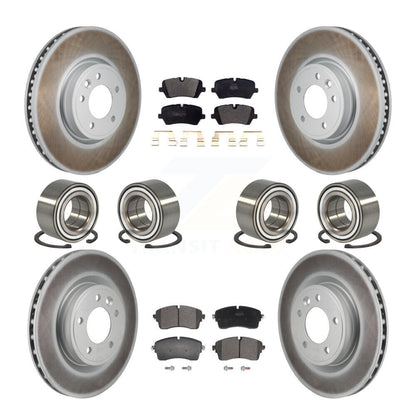 Bearing Coated Brake Rotor & Pads Front Rear Kit (10Pc) For Land Rover Discovery
