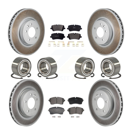 Bearing Coated Brake Rotor & Pads Front Rear Kit (10Pc) For Land Rover Discovery