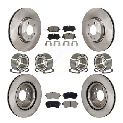 Bearing Brake Rotor And Pad Front Rear Kit (10Pc) For Land Rover Discovery Range
