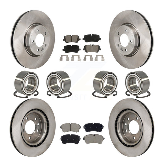 Bearing Brake Rotor And Pad Front Rear Kit (10Pc) For Land Rover Discovery Range