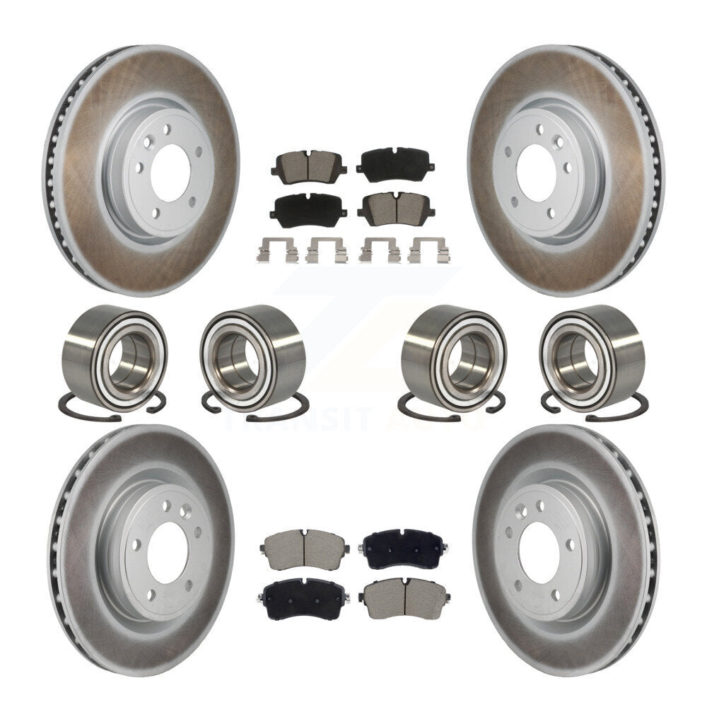 Bearing Coated Brake Rotor & Pads Front Rear Kit (10Pc) For Land Rover Discovery