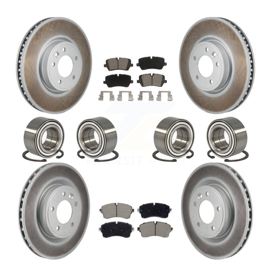 Bearing Coated Brake Rotor & Pads Front Rear Kit (10Pc) For Land Rover Discovery