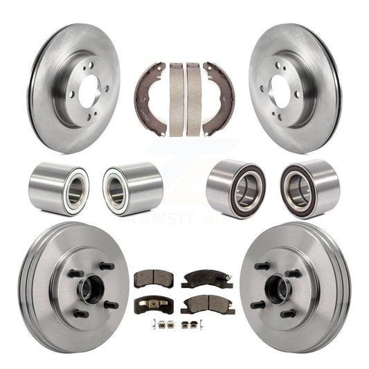 Bearing Disc Brake Rotor Pad Shoe Front Rear Kit (10Pc) For Mitsubishi Mirage G4