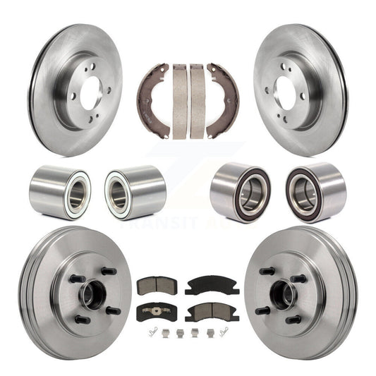 Bearing Disc Brake Rotor Pad Shoe Front Rear Kit (10Pc) For Mitsubishi Mirage G4
