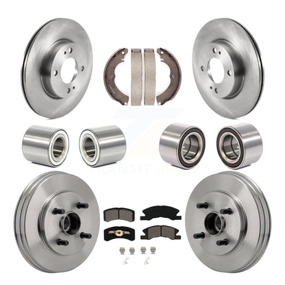 Bearing Disc Brake Rotor Pad Shoe Front Rear Kit (10Pc) For Mitsubishi Mirage G4