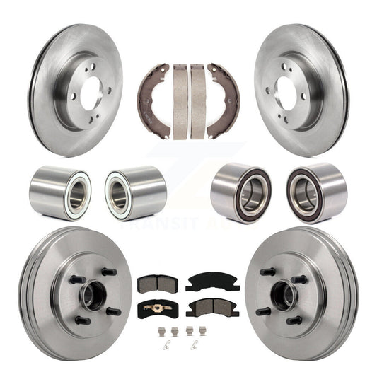 Bearing Disc Brake Rotor Pad Shoe Front Rear Kit (10Pc) For Mitsubishi Mirage G4