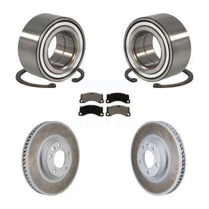 Wheel Bearing Coated Brake Rotor & Pads Front Kit For Volkswagen Touareg Porsche