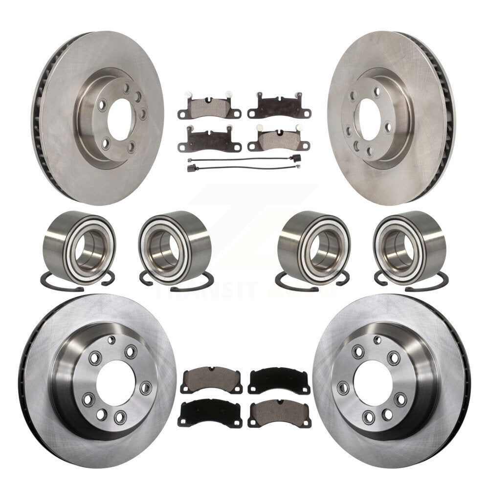 Bearing Brake Rotor And Pad Front Rear Kit (10Pc) For Volkswagen Touareg Porsche
