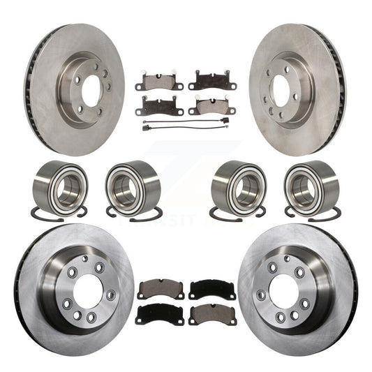 Bearing Brake Rotor And Pad Front Rear Kit (10Pc) For Volkswagen Touareg Porsche