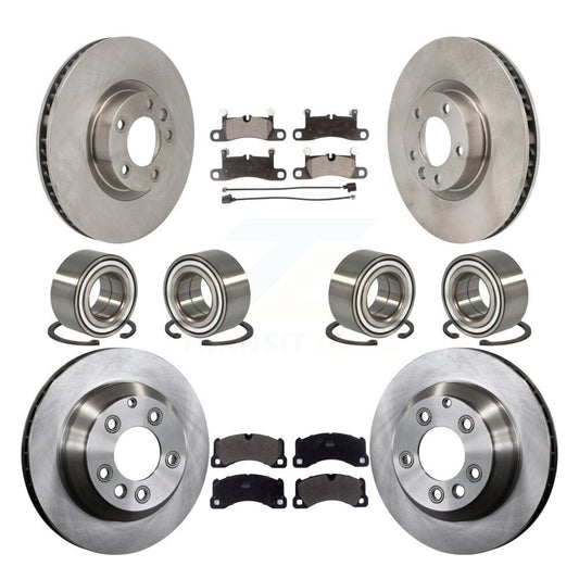 Bearing Brake Rotor And Pad Front Rear Kit (10Pc) For Volkswagen Touareg Porsche