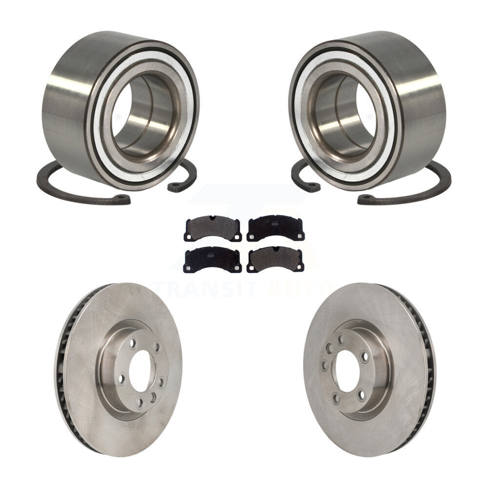Wheel Bearing Brake Rotor & Pad Front Kit For Volkswagen Touareg Porsche Cayenne