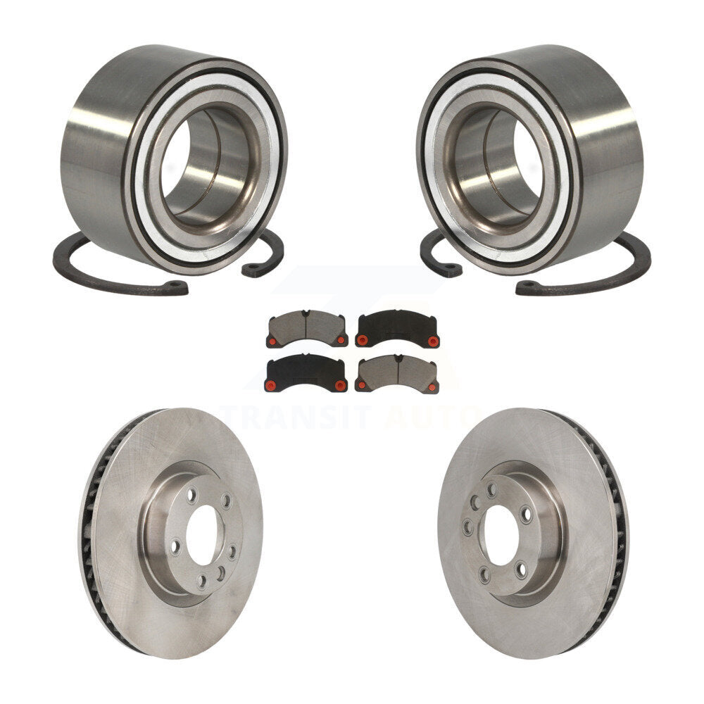 Wheel Bearing Brake Rotor & Pad Front Kit For Volkswagen Touareg Porsche Cayenne