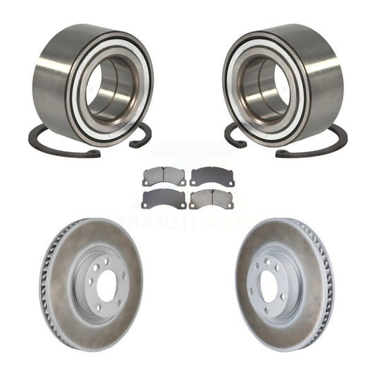 Wheel Bearing Coated Brake Rotor & Pads Front Kit For Volkswagen Touareg Porsche