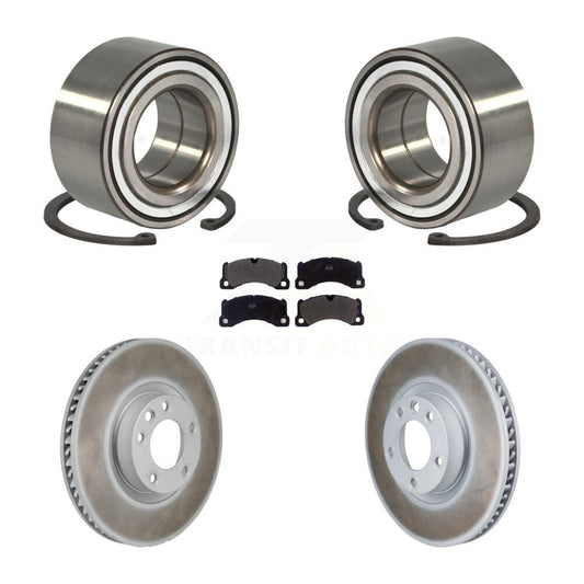 Wheel Bearing Coated Brake Rotor & Pads Front Kit For Volkswagen Touareg Porsche